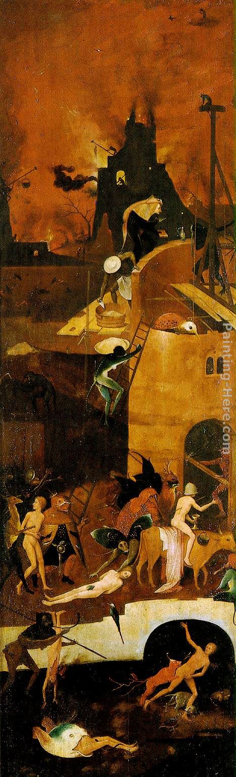 Haywain, right wing of the triptych painting - Hieronymus Bosch Haywain, right wing of the triptych art painting